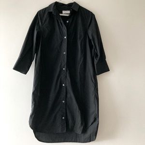 Black button down shirt dress